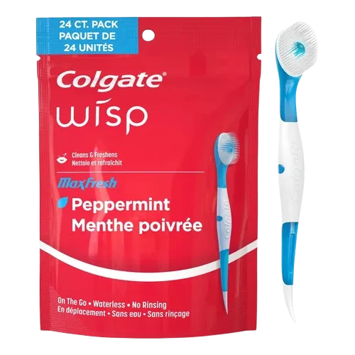 Pack x24 Mini Cepillos Dental Portátil Colgate Wisp