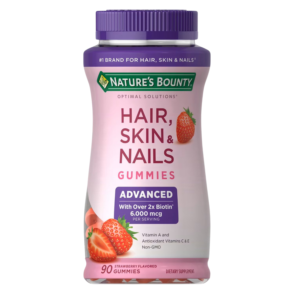 Gomitas Sabor Fresa Cabello, Piel y Uñas Nature’s Bounty Advanced