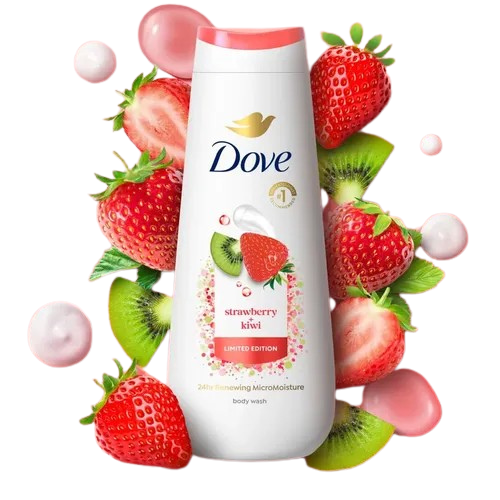 Gel de Ducha Dove Strawberry + Kiwi — Edición Limitada