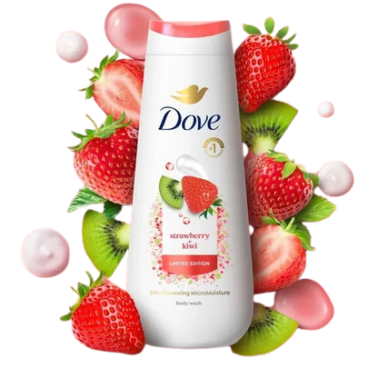 Gel de Ducha Dove Strawberry + Kiwi — Edición Limitada