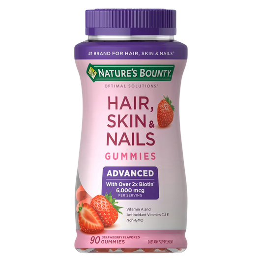 Gomitas Sabor Fresa Cabello, Piel y Uñas Nature’s Bounty Advanced