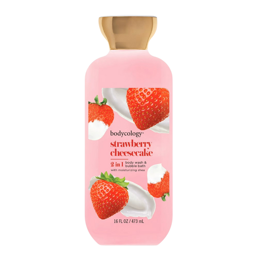 Gel de Baño & Baño de Burbujas 2 en 1 Bodycology Strawberry Cheesecake