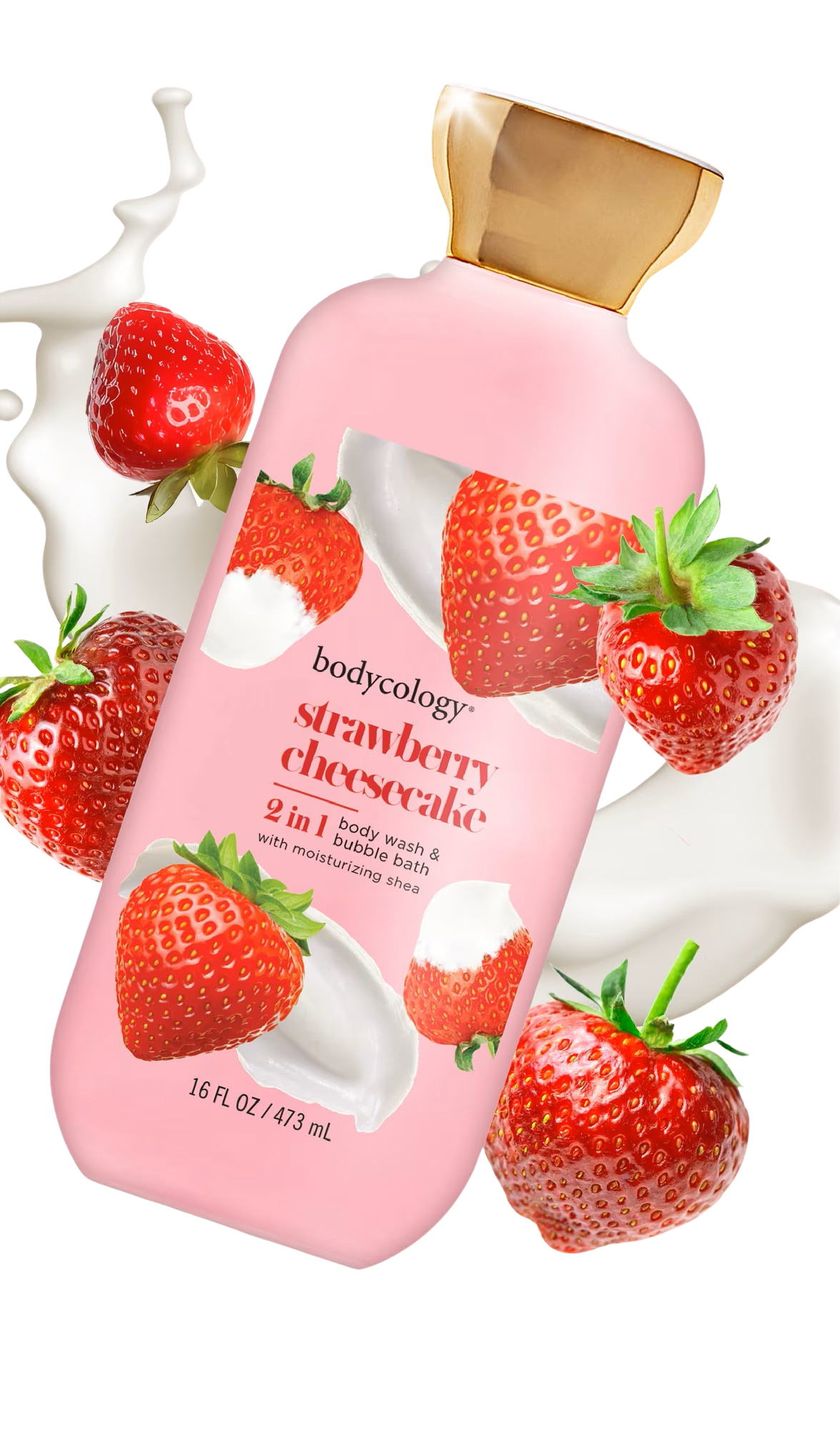 Gel de Baño & Baño de Burbujas 2 en 1 Bodycology Strawberry Cheesecake